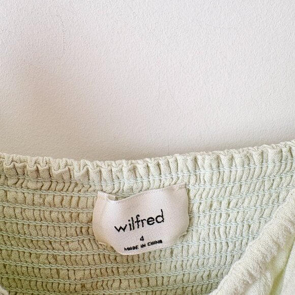 Aritzia Wilfred Bellow Gathered Bust Midi Dress in Pastel Sage Green Size 4 - Picture 8 of 9